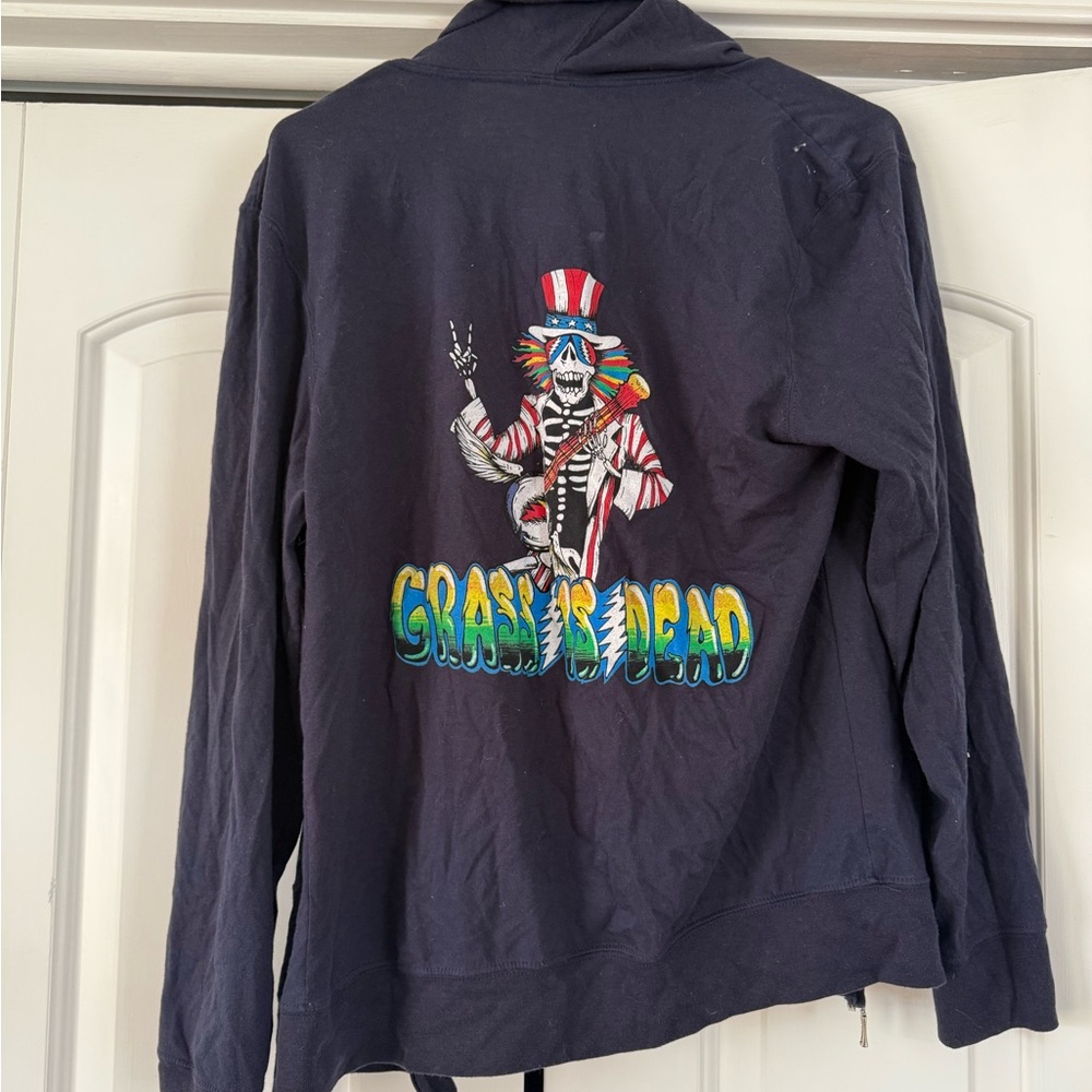 Grass is Dead Grateful Dead Graphic zip up Jacket
